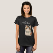 T-shirt Bonjour joli chat (Devant entier)