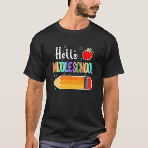 T-shirt Bonjour Le Corps De L'École Secondaire Retour À L'