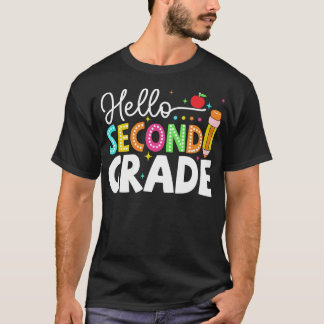 T-shirt Bonjour l'équipe de deuxième année 2e année Retour