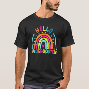 T-shirt Bonjour maternelle arc-en-ciel retour à l'école po