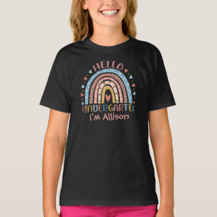 T-shirt Bonjour maternelle Boho Rainbow Retour à l'école