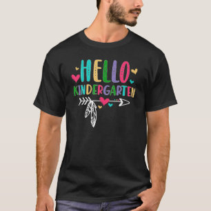 T-shirt Bonjour Maternelle Étudiante Enseignante Coeur de