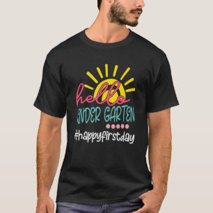 T-shirt Bonjour maternelle joyeux premier jour d'école élè