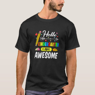 T-shirt Bonjour Maternelle Rentrée Scolaire Élève Enseigna