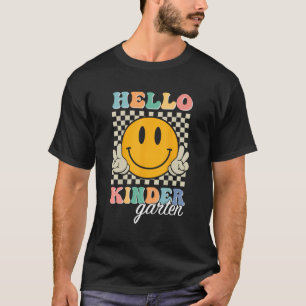 T-shirt Bonjour maternelle Retro Smile Enseignants Enfants