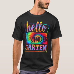 T-shirt Bonjour maternelle Tie Dye First Day School Back S
