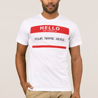 T-shirt bonjour mon nom est