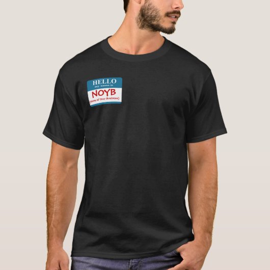 T-shirt Bonjour, mon nom est (Devant)