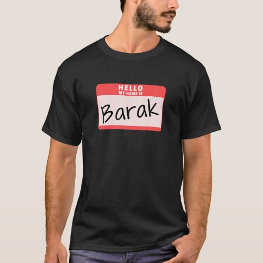 T-shirt Bonjour Mon nom est Barak Funny Halloween Obama Co (Devant)