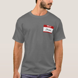 T-shirt Bonjour mon nom est Bryan (rouge)
