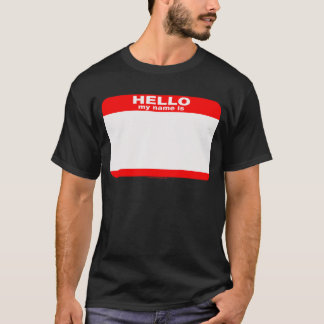 T-shirt Bonjour mon nom est copie VIDE