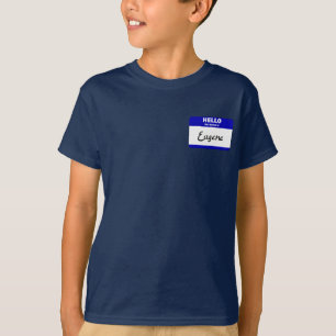 T-shirt Bonjour mon nom est Eugene (bleu)