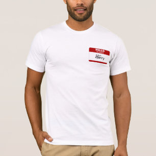 T-shirt Bonjour mon nom est Harry (rouge)