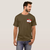 T-shirt Bonjour mon nom est Jon (rouge) (Devant entier)