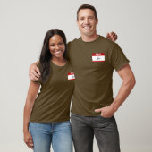 T-shirt Bonjour mon nom est Jon (rouge) (Unisexe)