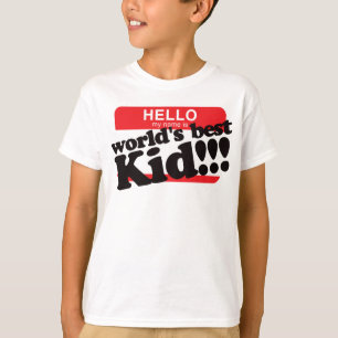 T-shirt Bonjour mon nom est le meilleur enfant du monde