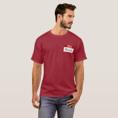 T-shirt Bonjour mon nom est Mercedes (rouge) (Devant entier)