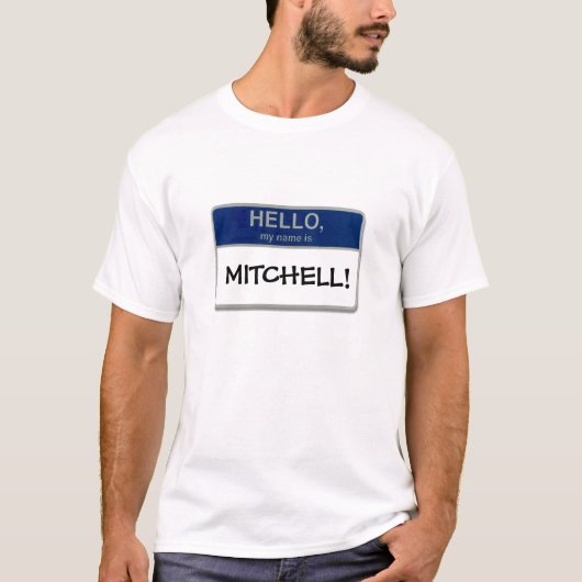 T-shirt Bonjour, mon nom est Mitchell ! (Devant)
