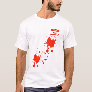 T-shirt "Bonjour Mon Nom Est" Nom Balise Costume Halloween