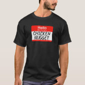 T-shirt Bonjour Mon Nom Est Poulet Nugget Costume Lazy Hal (Devant)