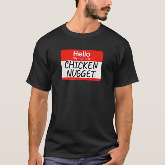 T-shirt Bonjour Mon Nom Est Poulet Nugget Costume Lazy Hal (Devant)