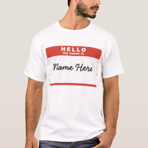 T-shirt Bonjour, mon nom est… Rouge