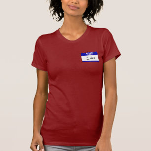 T-shirt Bonjour mon nom est Sara (bleue)