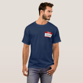 T-shirt Bonjour mon nom est Sheldon (rouge) (Devant entier)