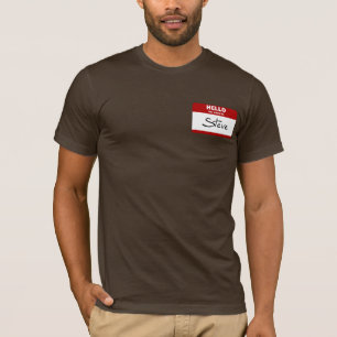 T-shirt Bonjour mon nom est Steve (rouge)