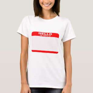 T-shirt Bonjour mon nom est VIDE