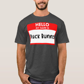 T-shirt Bonjour Mon Nom Puck Bunny Ice Hockey Graphisme No