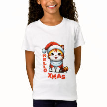 Bonjour Noël - Chat de Noël mignon en costume Père