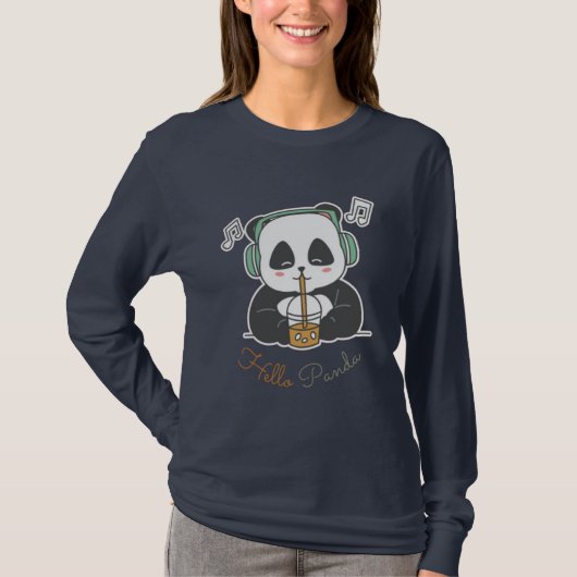 T-shirt Bonjour panda (Devant)
