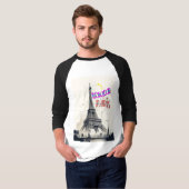 T-shirt Bonjour Paris coloré (Devant entier)