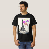 T-shirt Bonjour Paris coloré (Devant entier)
