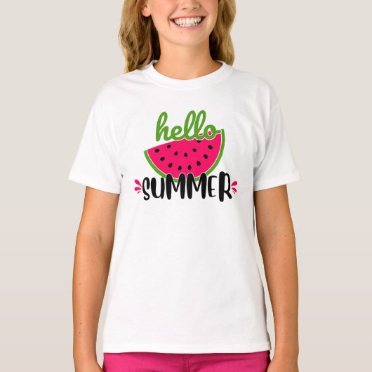 T-shirt Bonjour Pastèque d'Été (Devant)