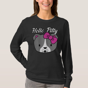 T-shirt Bonjour Pitty Love Pitbull Amoureux des chiens Pit