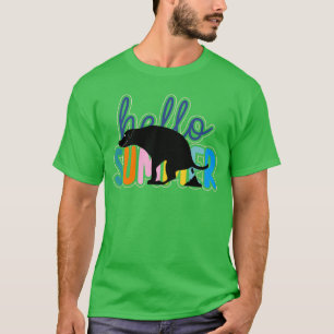 T-shirt Bonjour Pooping de chien d'été