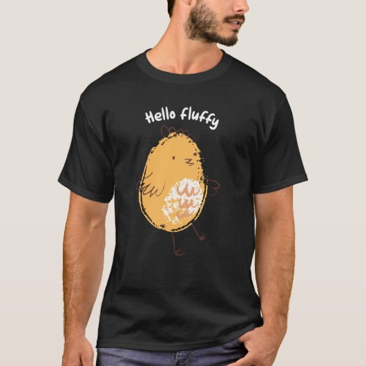 T-shirt Bonjour poulet moelleux poussin (Devant)