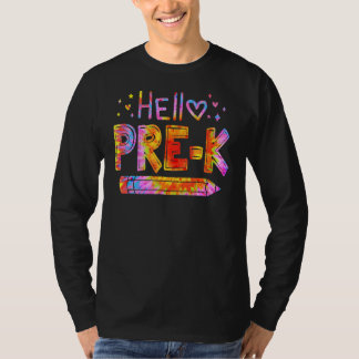 T-shirt Bonjour Pré K Enseignants Enfants Retour À L'École