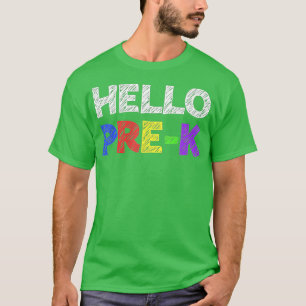 T-shirt Bonjour PréK Retour À L'École