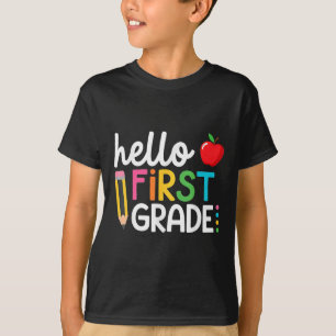 T-shirt Bonjour Premier Jour D'Élève De 5E Année Retour À