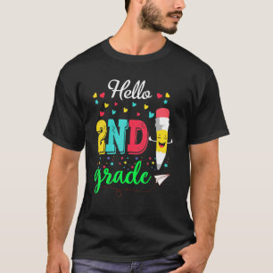 T-shirt Bonjour Première Année Heureux Premier Jour De L'É