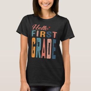 T-shirt Bonjour Première Année Premier Jour De L'École 1Èm