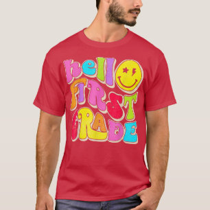 T-shirt Bonjour Première Année Retour À L'École Enseignant