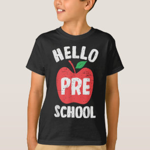 T-shirt Bonjour préscolaire premier jour d'école enseignan