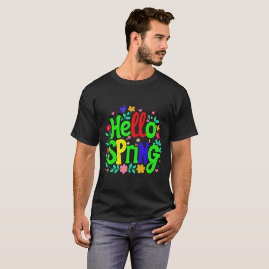 T-shirt Bonjour printemps (Devant entier)