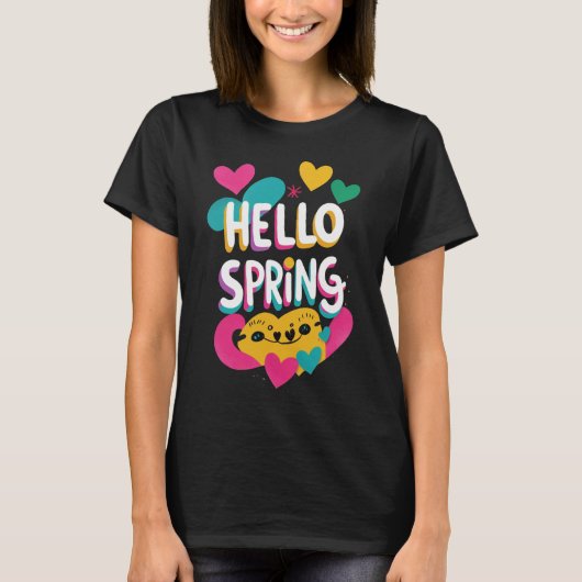 T-shirt Bonjour printemps (Devant)