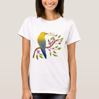 T-shirt Bonjour printemps Bird Tee pour elle | Amoureux de