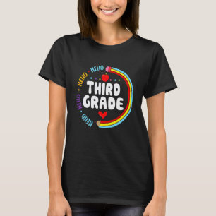 T-shirt Bonjour professeur au crayon de 3e année et élève
